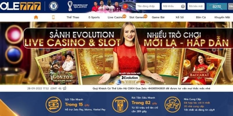 Ole777 là thương hiệu nhà cái uy tín với nhiều năm cung cấp game cá cược online